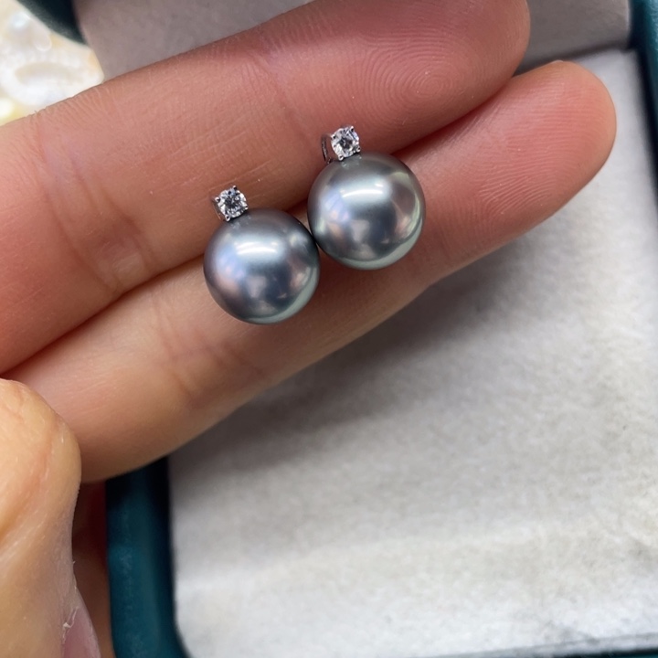 海水珍珠耳饰18K金镶嵌