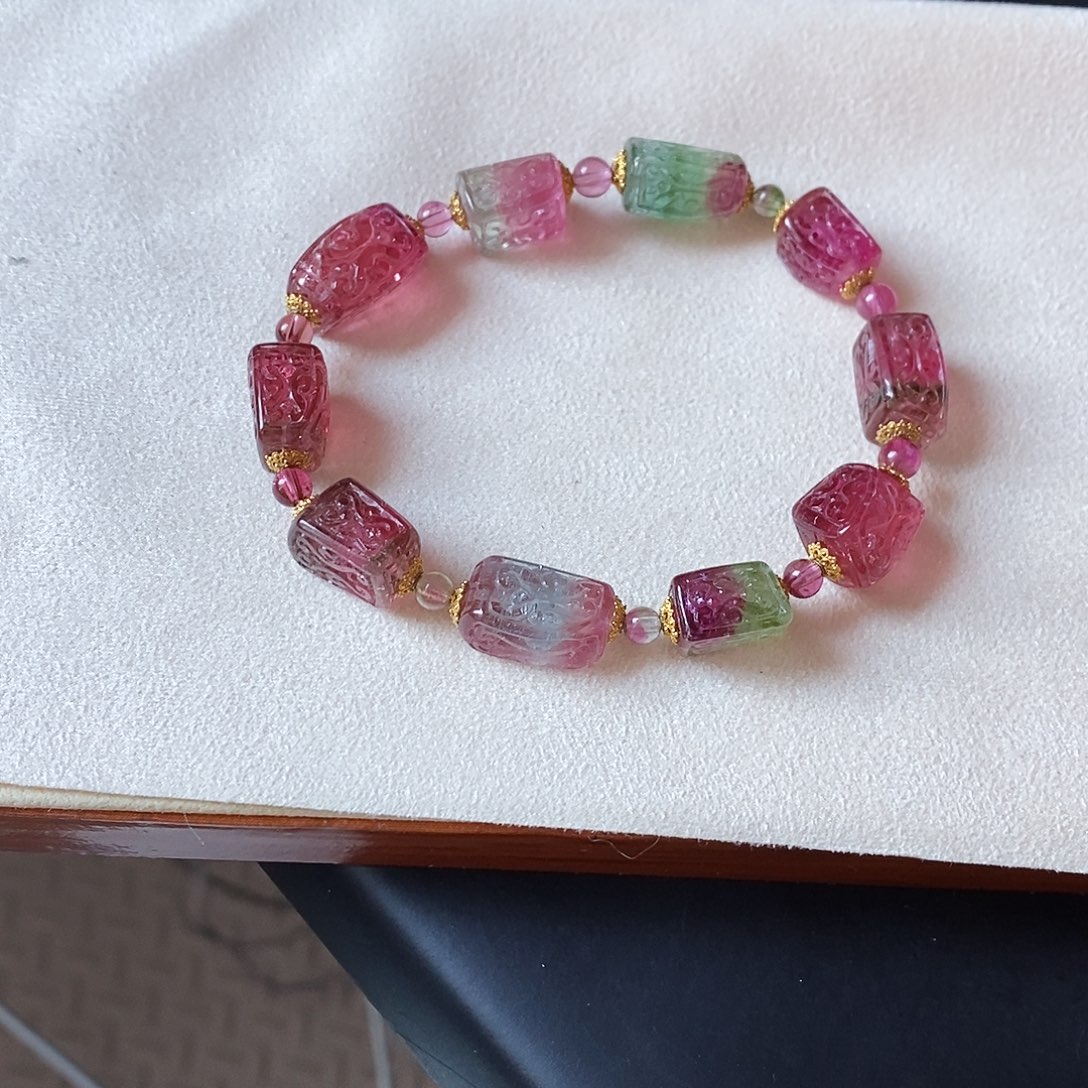 碧玺碧玺手链未镶嵌