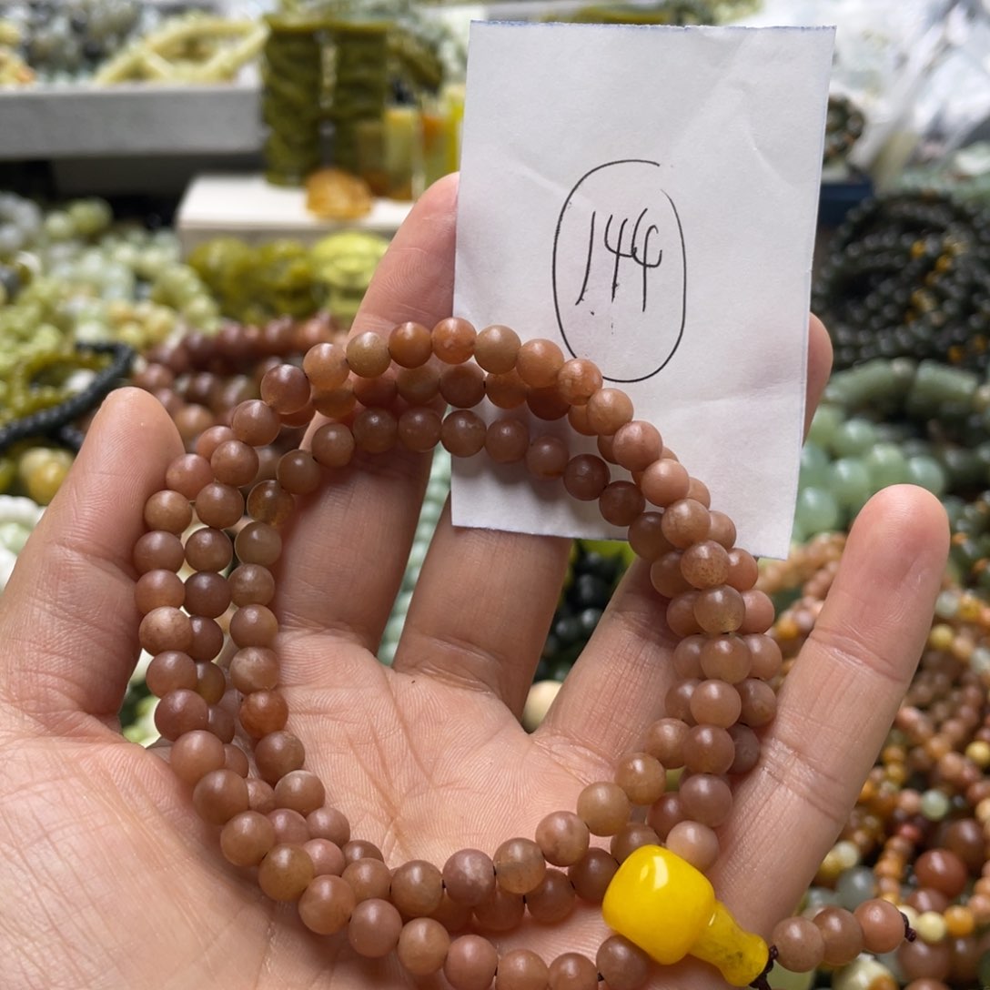 蛇纹石玉手链未镶嵌小****么