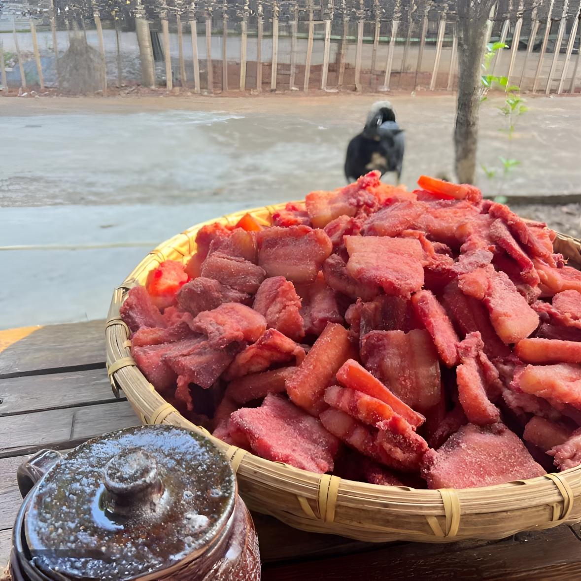 农家攸县晒肉红粉子晒肉新鲜粉蒸肉猪肉手工腌制食用传统真空包装