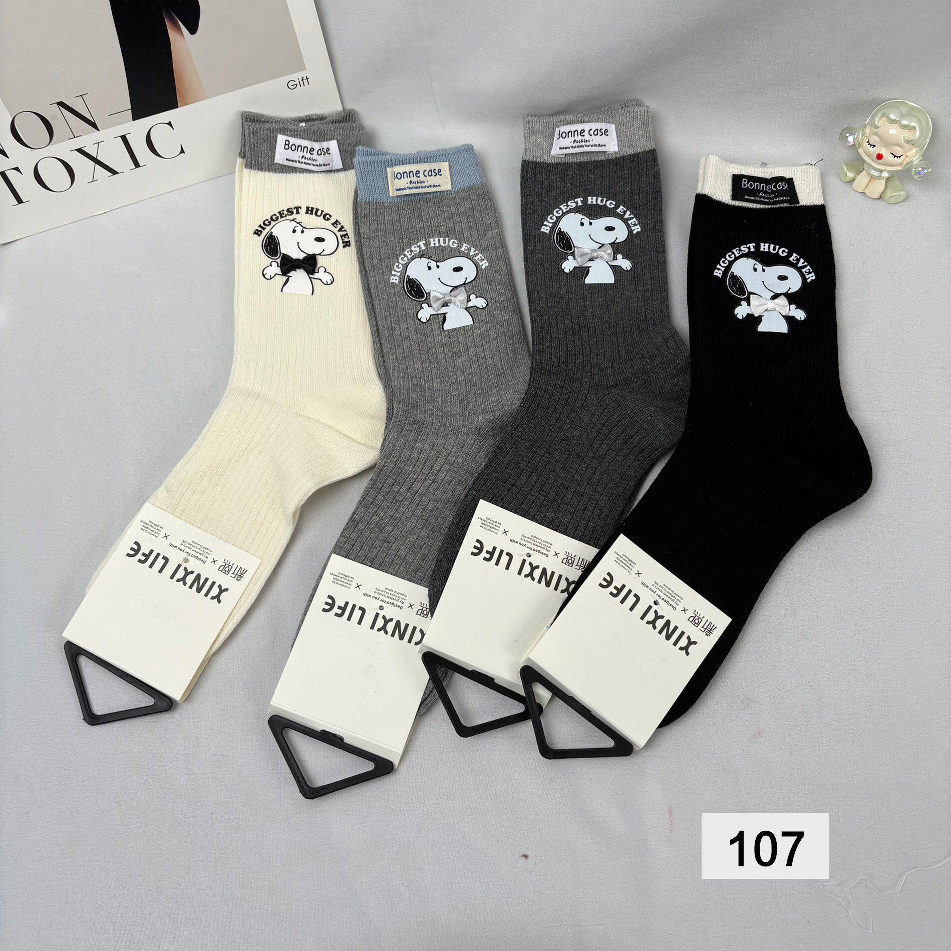 107新熙女士中筒袜休闲百搭