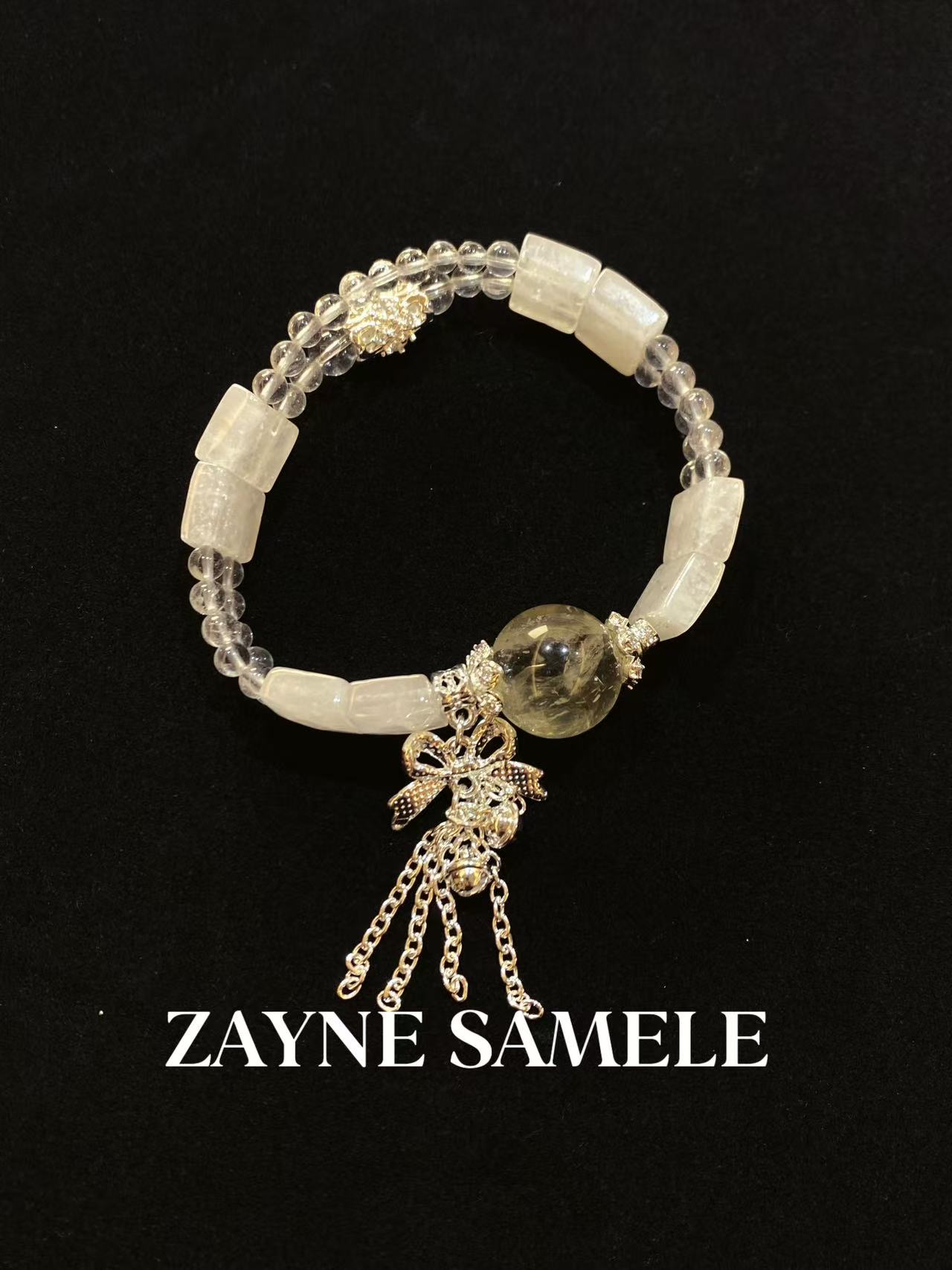 天然白幽灵手串 ZAYNE SAMELE·堕天使 气质手工白色轻奢时尚