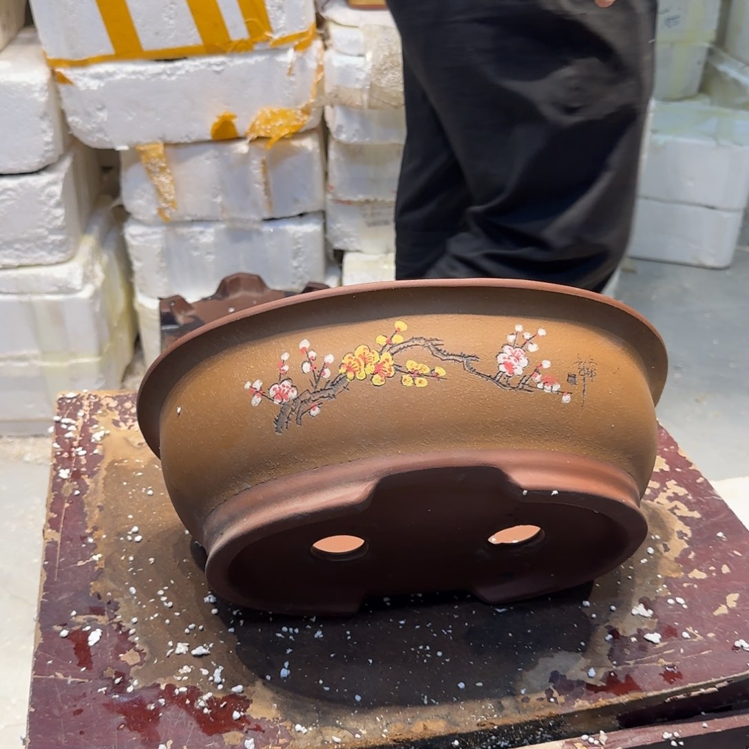 紫砂花盆瑕疵和瑕疵