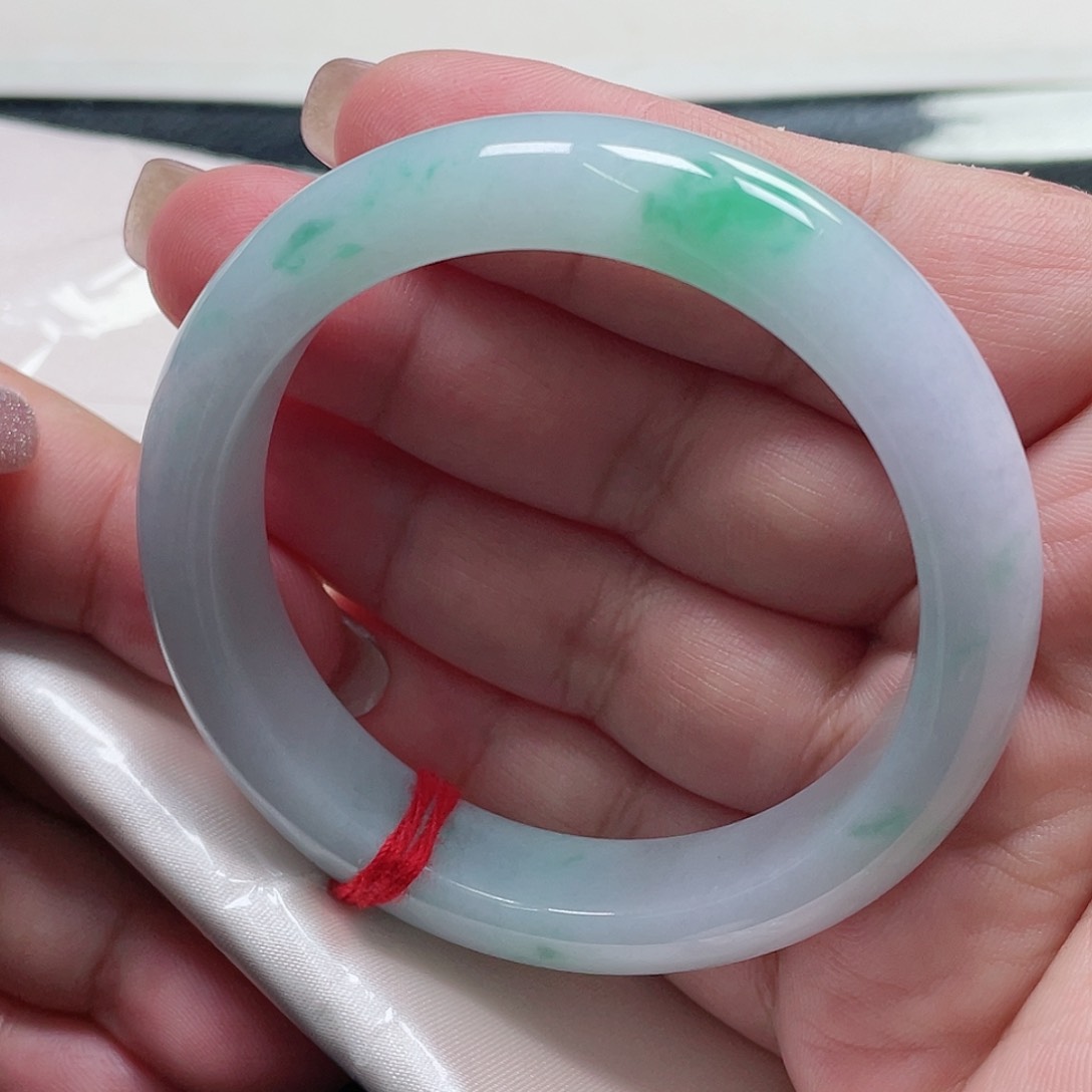 未镶嵌手镯翡翠缅甸翡翠手镯53圈