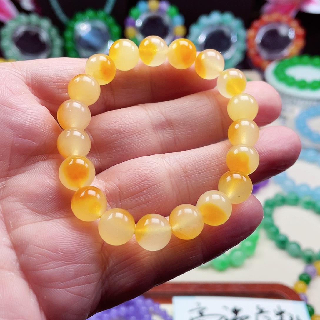 翡翠未镶嵌颈饰卡10翡翠珠链男女款18