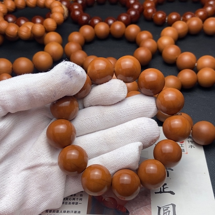 橄榄核手串/手链1.75鸡血红铁核全品不同轴