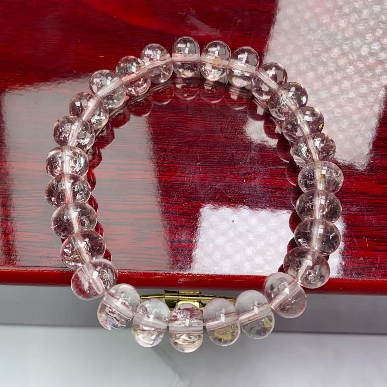 B112粉水算盘手链8M