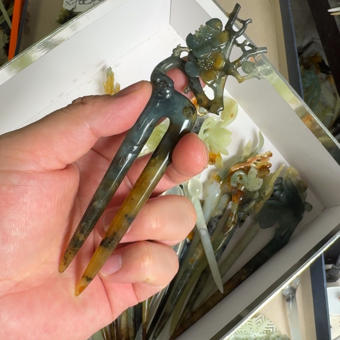 岫玉发饰未镶嵌明君玉簪贼拉好看