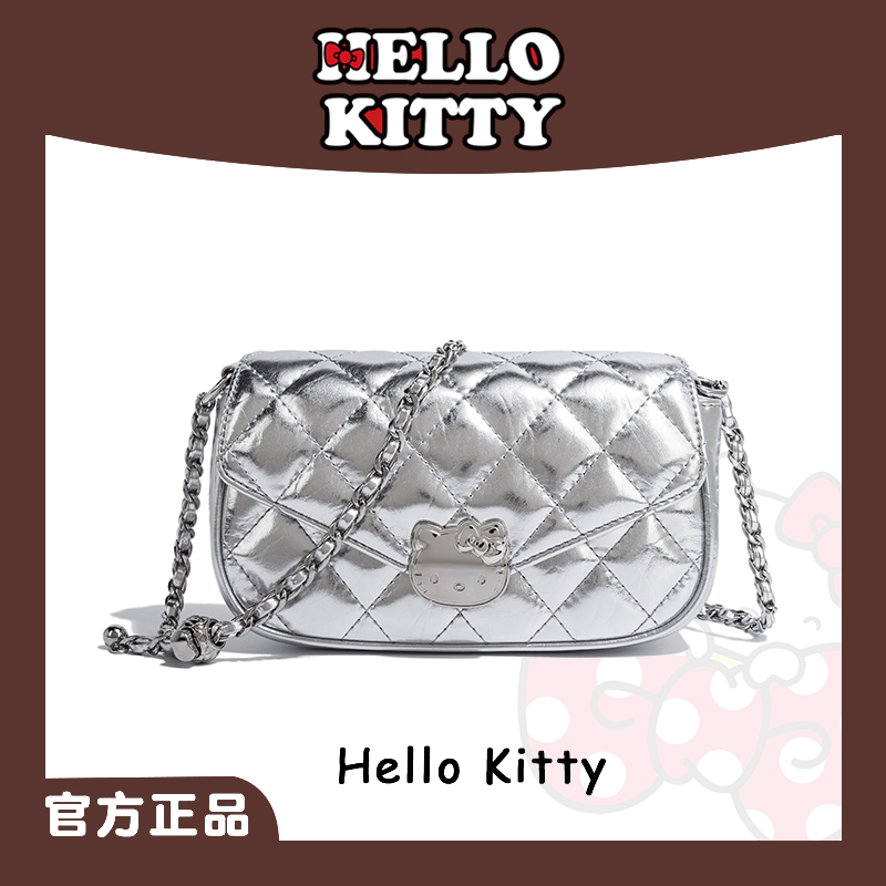 Mesuca/麦斯卡三丽鸥HelloKitty凯蒂猫 轻奢时尚小香风斜跨单肩包