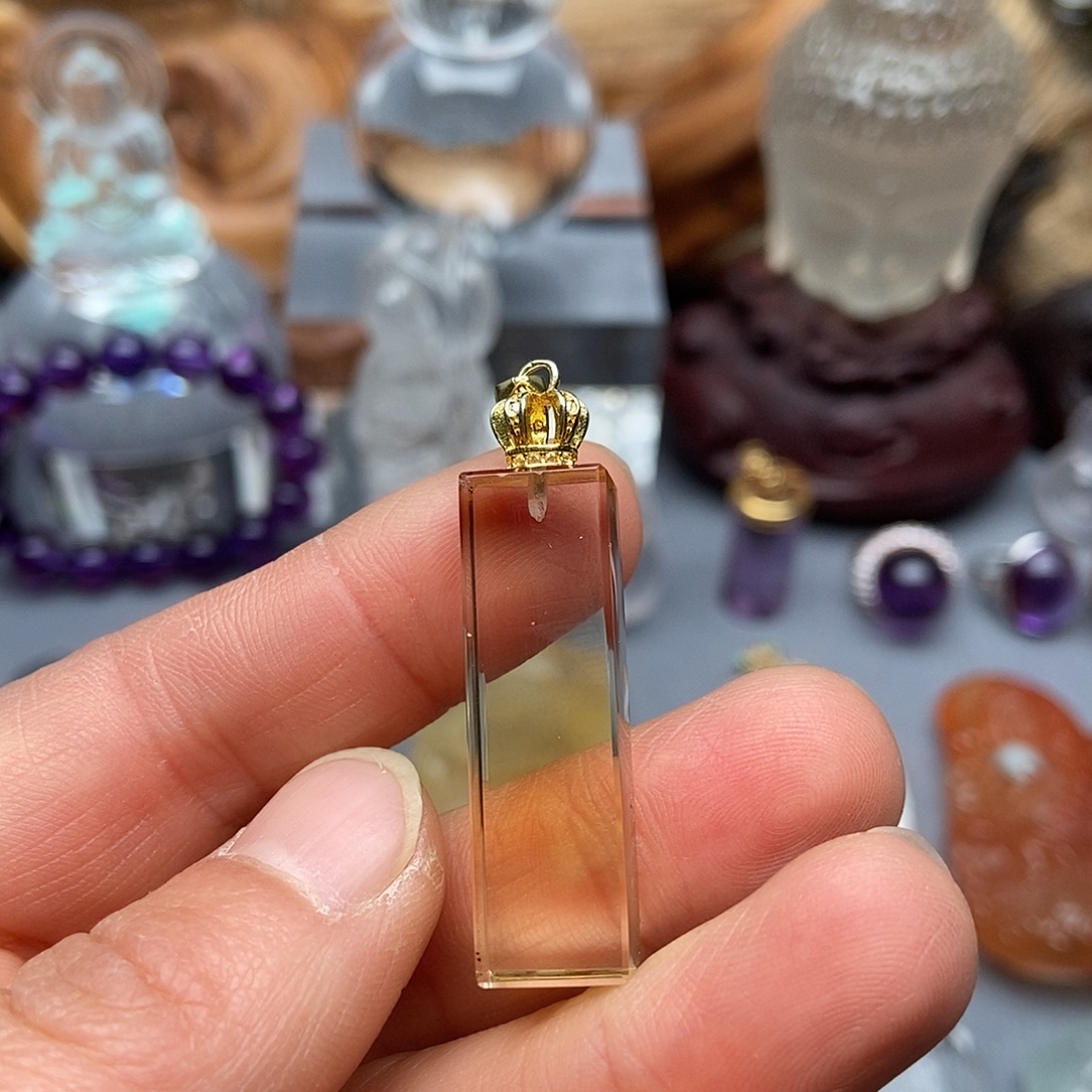 颈饰水晶银S925镶嵌吊坠