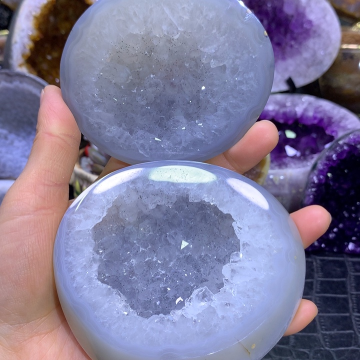 水晶福利全抛白晶盆 未镶嵌