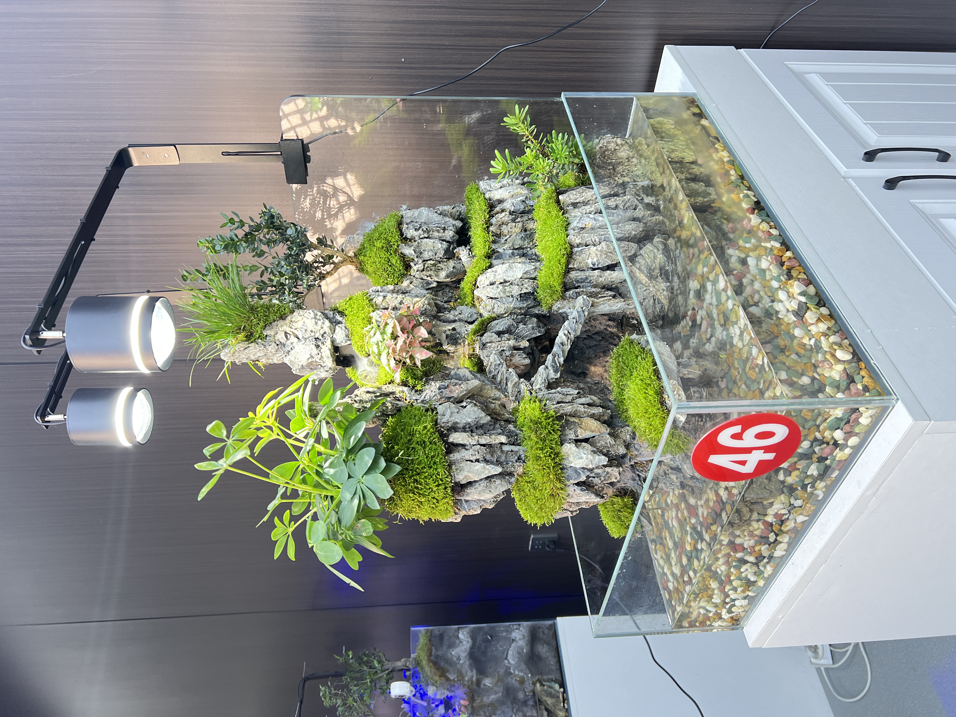 60*45*60*20三面微景观创意生态景观纯手工造景流水摆件循环水