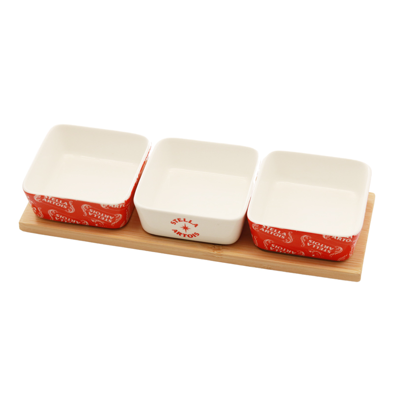 STELLA ARTOIS品牌联名款创意陶瓷凉菜拼盘料理酸奶意境菜四方碟