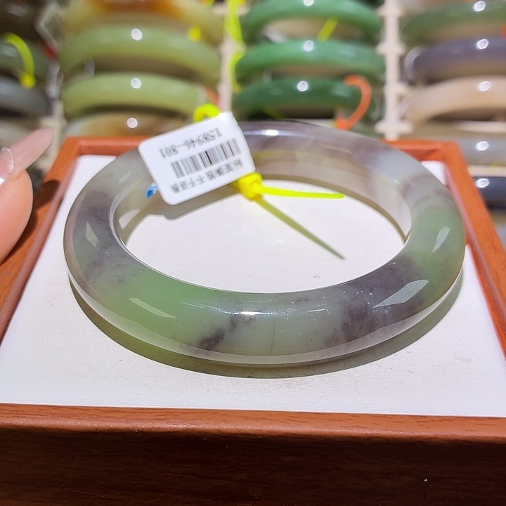 和田玉未镶嵌手镯32号58+