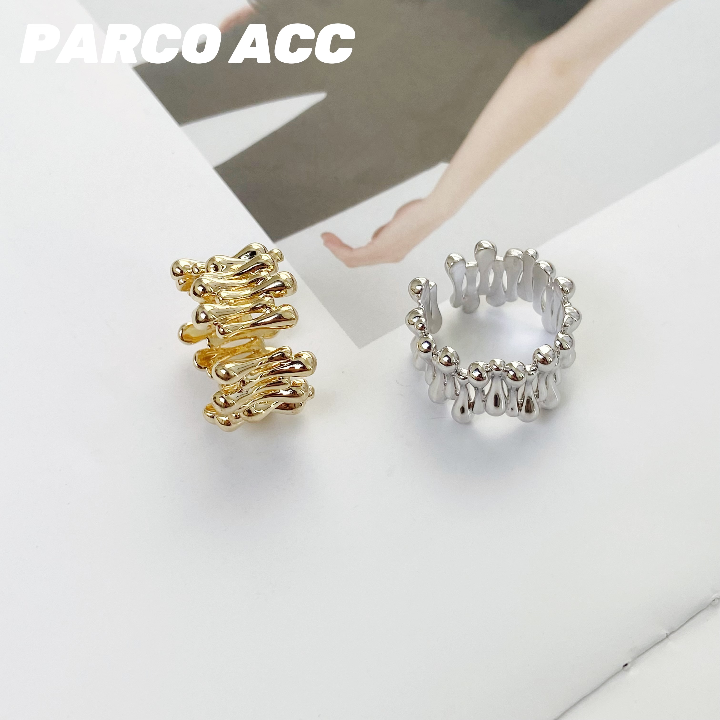 铜合金戒指 B301  LORO 液态熔岩戒指