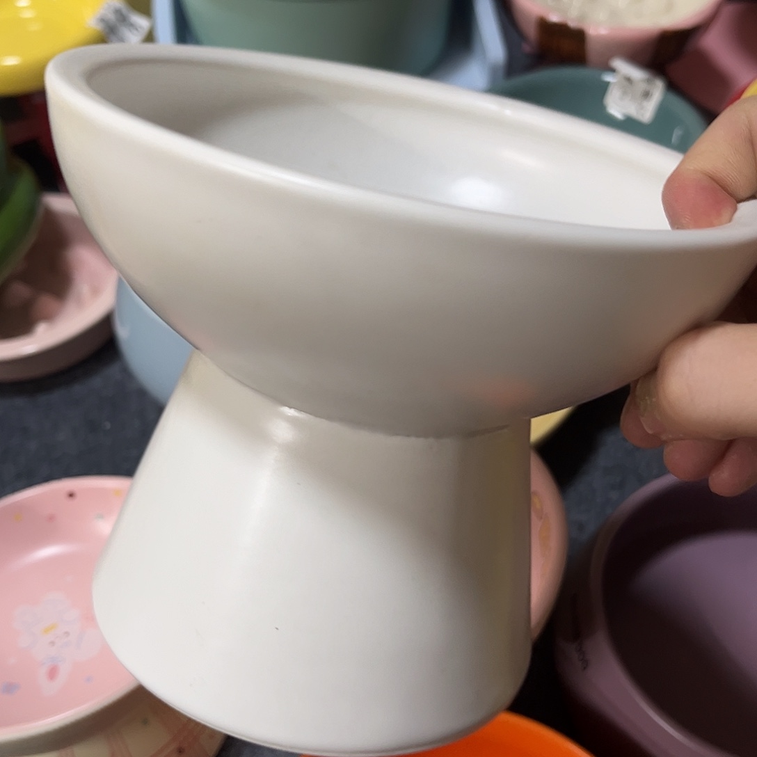 陶陶瓷大口径餐具高脚微x