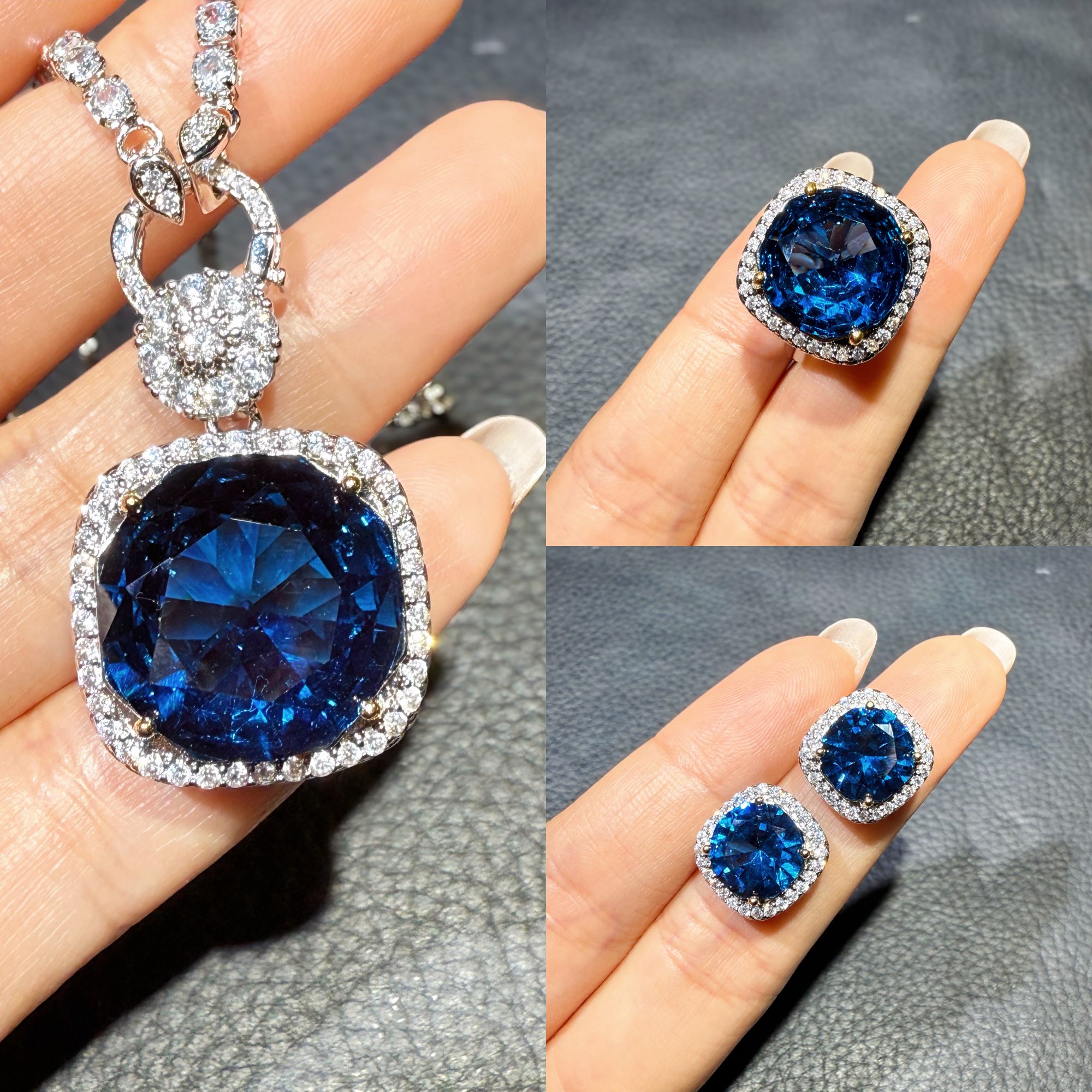 典藏高奢-高精切皇家蓝宝石套装YG-1744