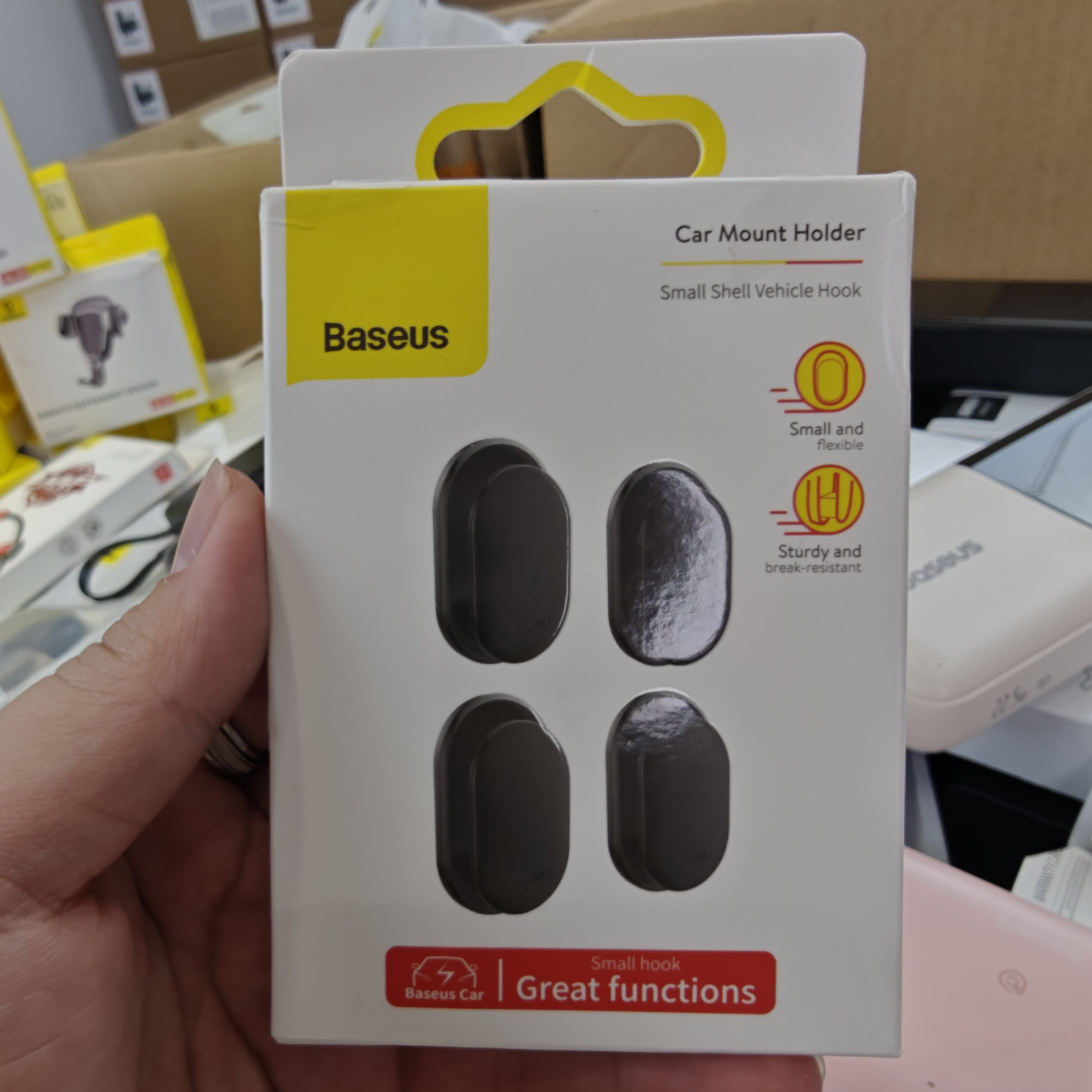 99新 Baseus/倍思 小贝壳车载挂钩