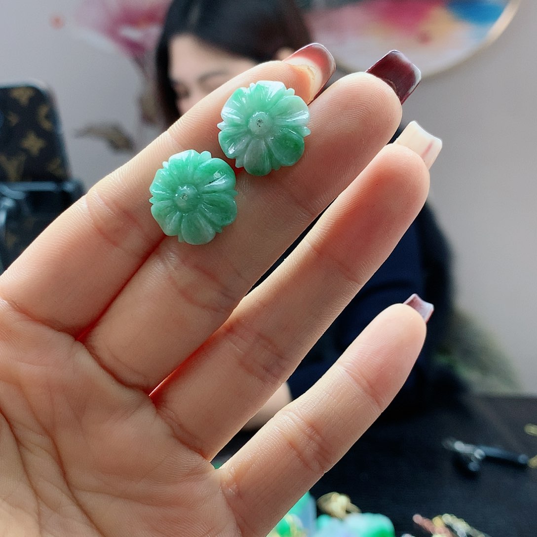 【闪购商品】翡翠耳饰银S925镶嵌，