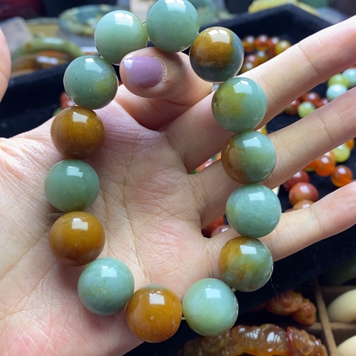 蛇纹石玉手链未镶嵌