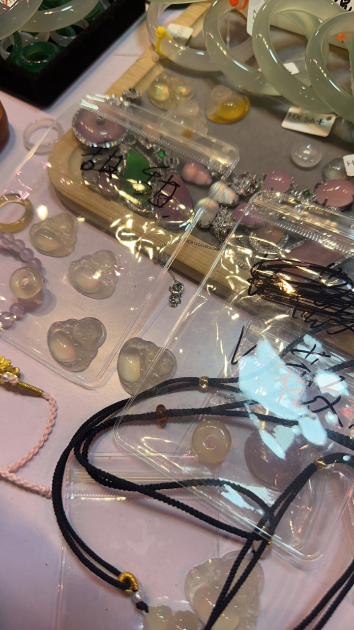 小平安扣裸石玉髓