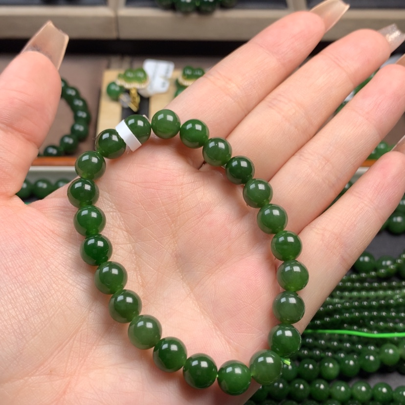 【闪购商品】和田玉（碧玉）手串未镶嵌8m