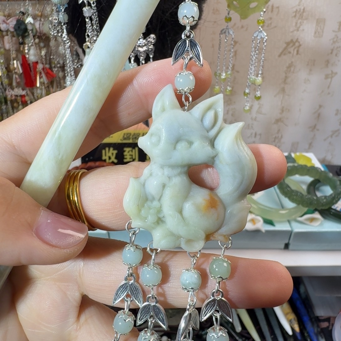 未镶嵌岫玉发簪福利款两个包邮