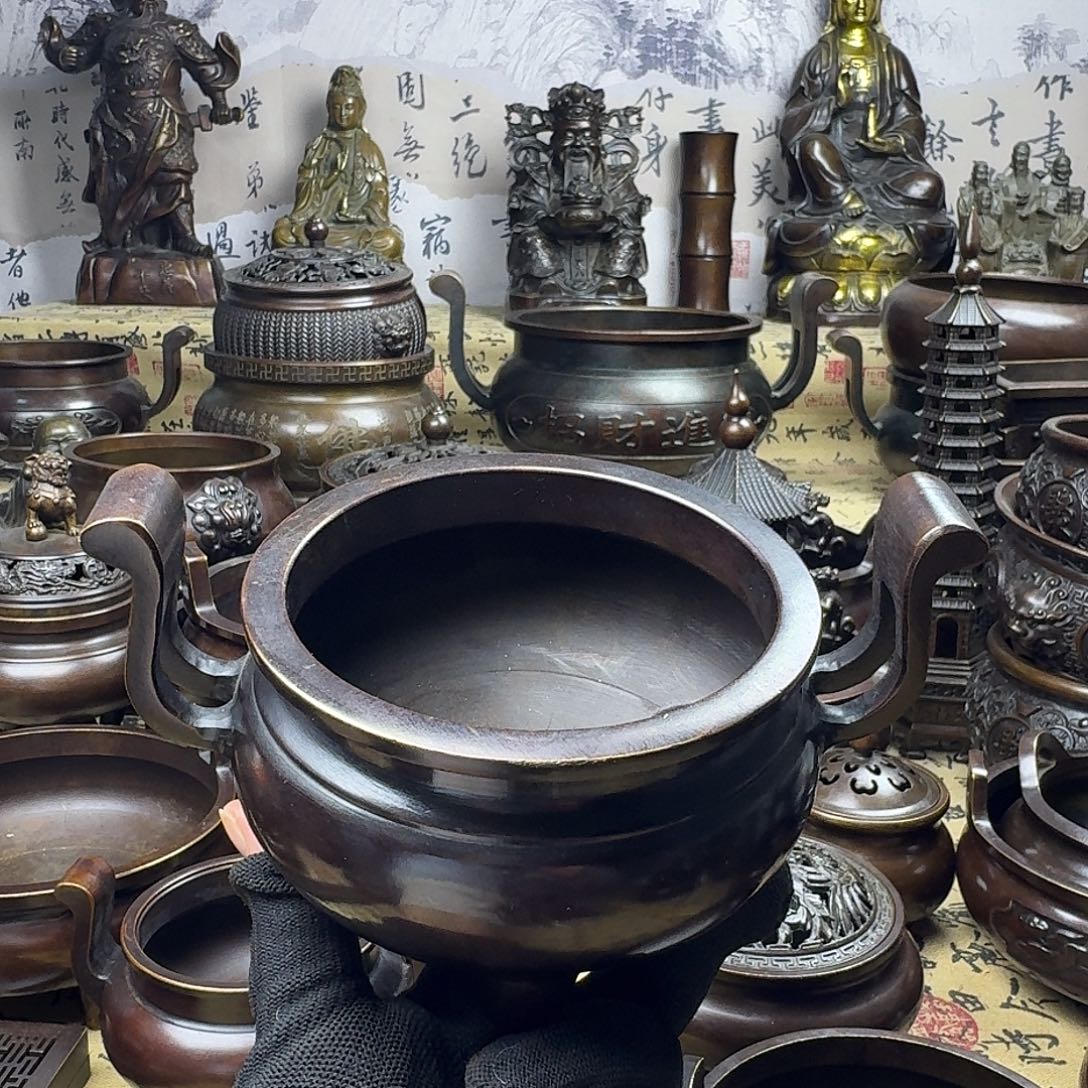 12.5公分官帽炉纯铜