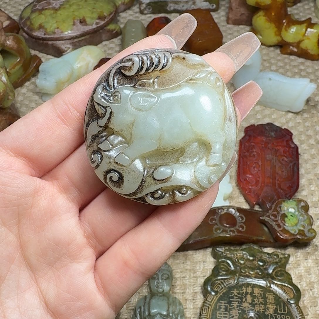 白玉菩提吊坠挂件