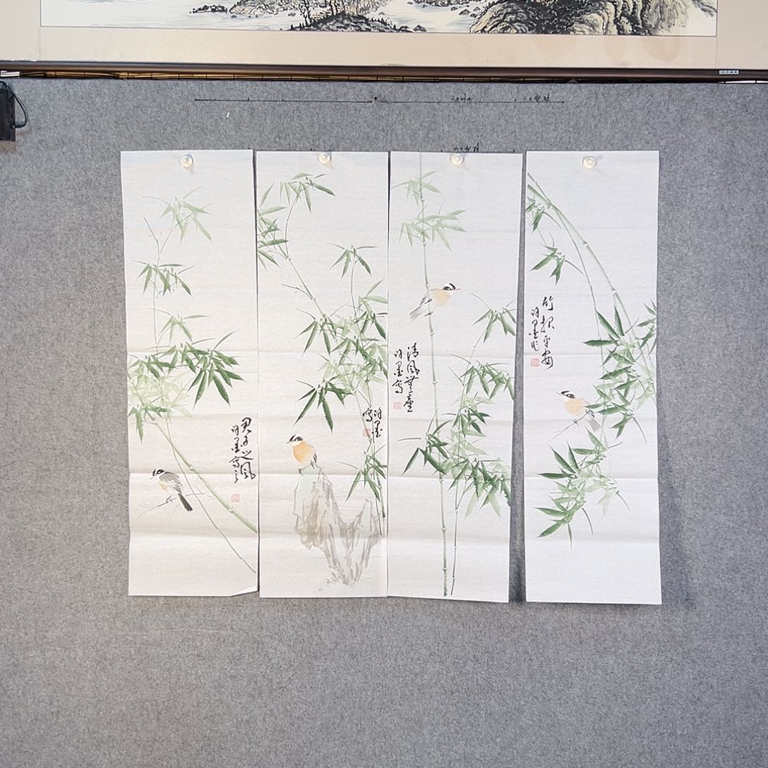 国画629 牡丹等花卉图案装饰图案为