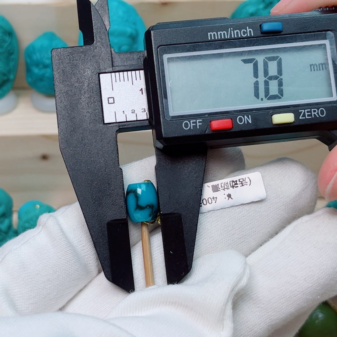 绿松石未镶嵌桶珠