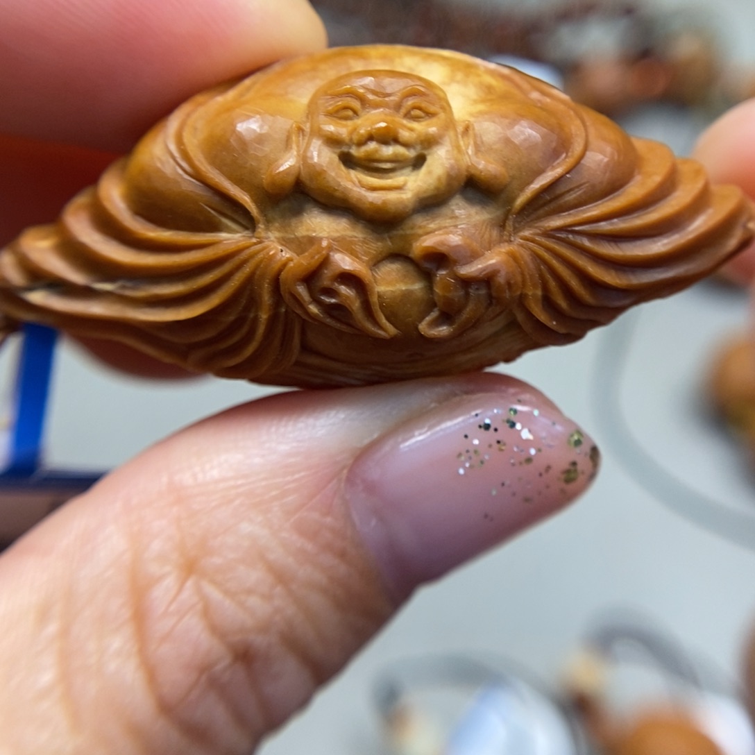 橄榄核吊坠横版弥勒