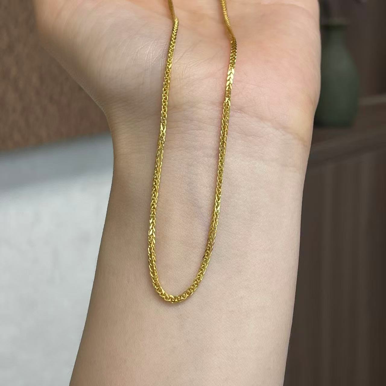 【618大促】18K金链子50cm黄金首饰