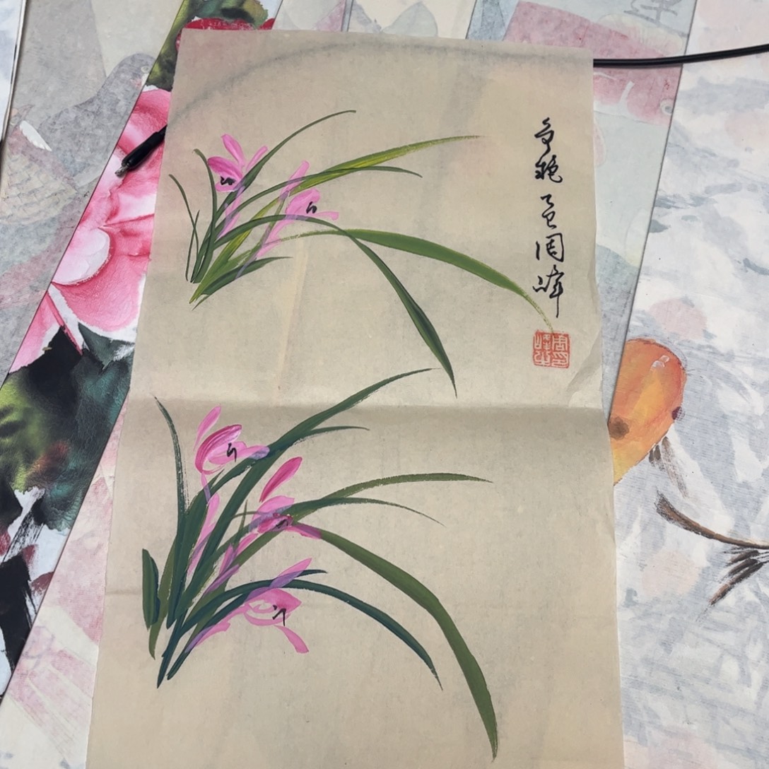 国画12.3纯手绘无边框作品