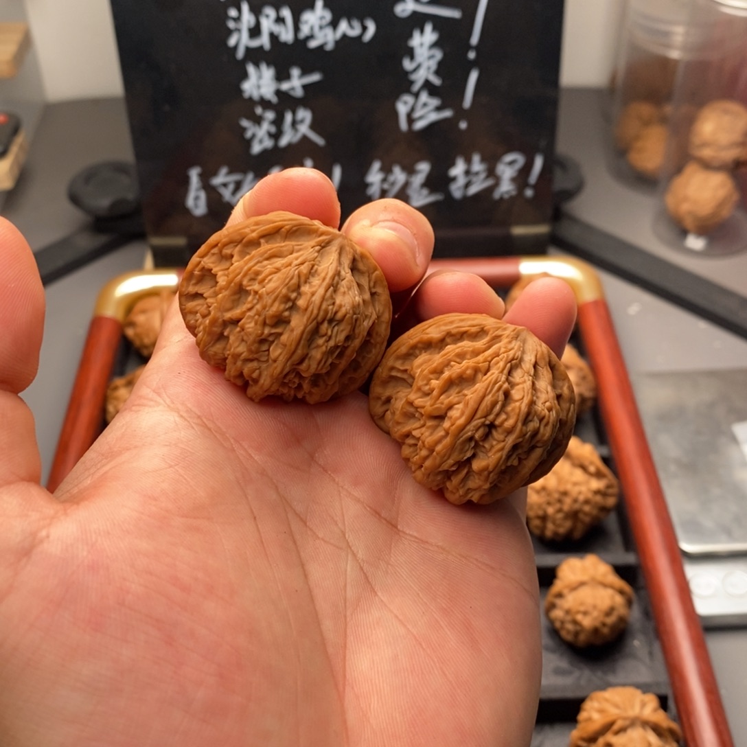 把件文玩核桃40承德密纹