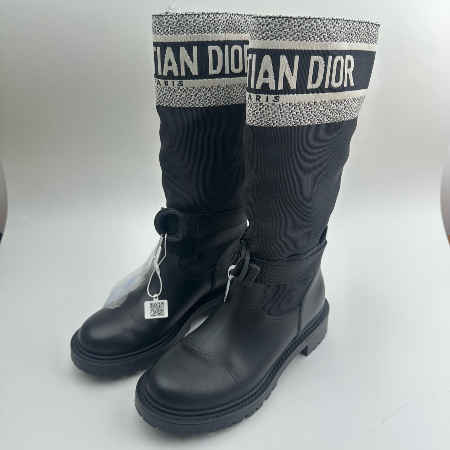 99新 DIOR/迪奥 D-Major 高筒靴 女款 黑色 35.5/3730