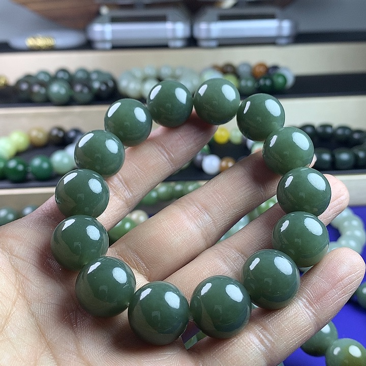 和田玉手串未镶嵌突***我