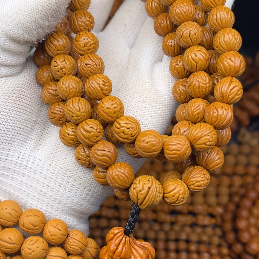 M***️文玩核桃手串小脑纹108颗脖挂