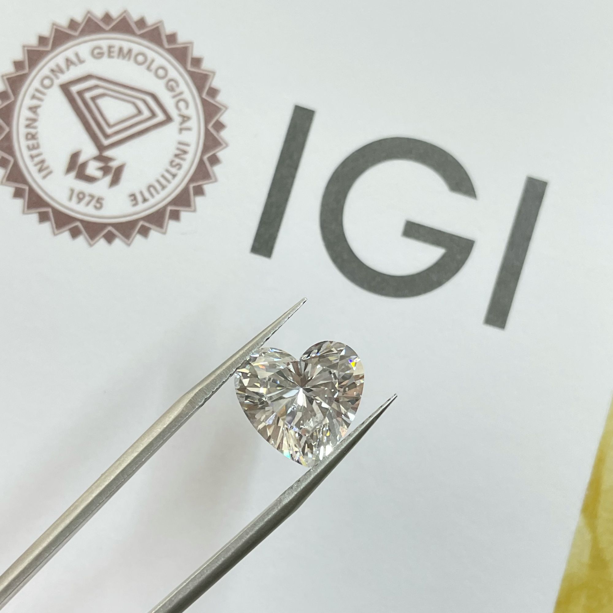 实验室培育钻石CC专用培育钻石爱心形IGI证书裸石定制