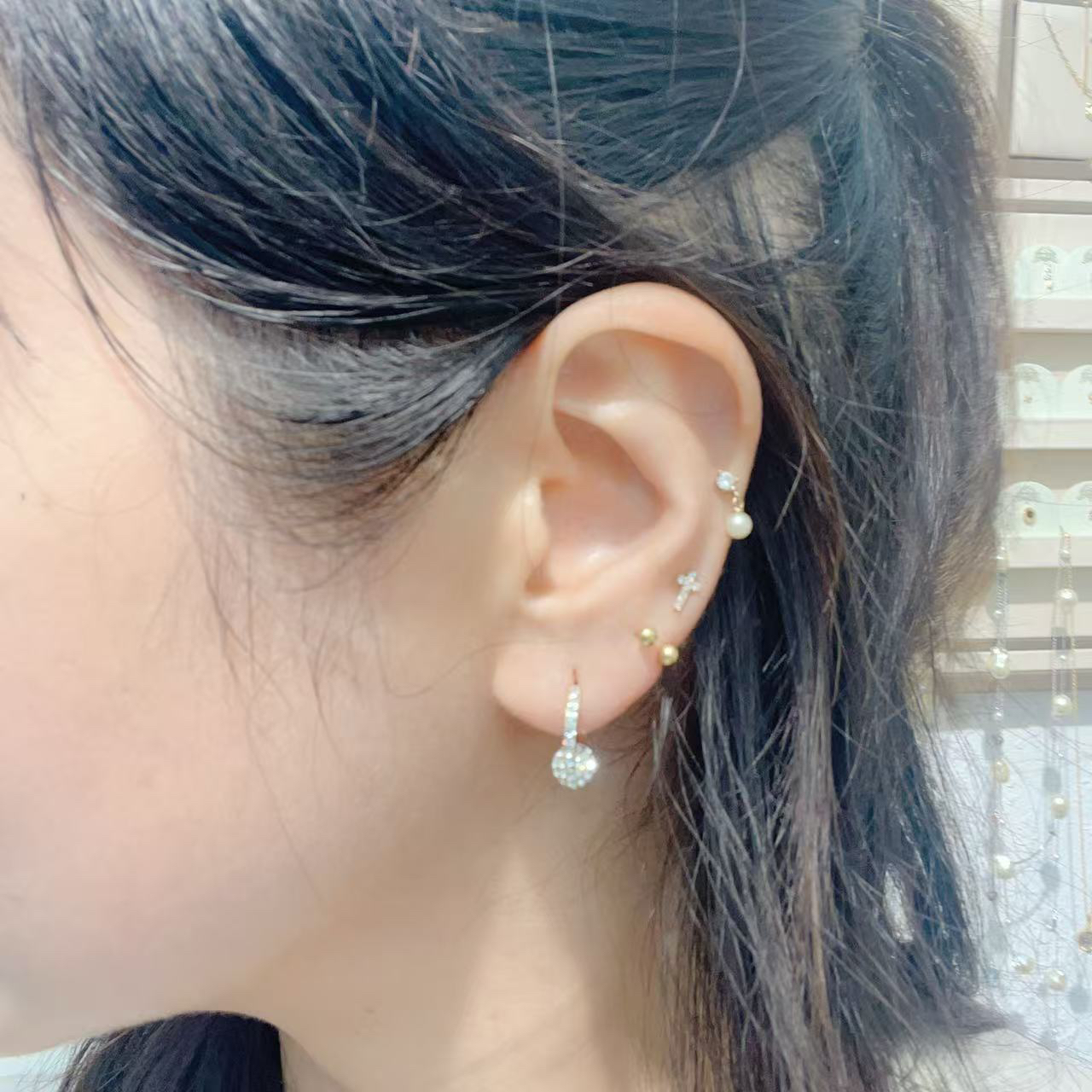 合金耳饰 不点推荐韩版轻奢耳圈