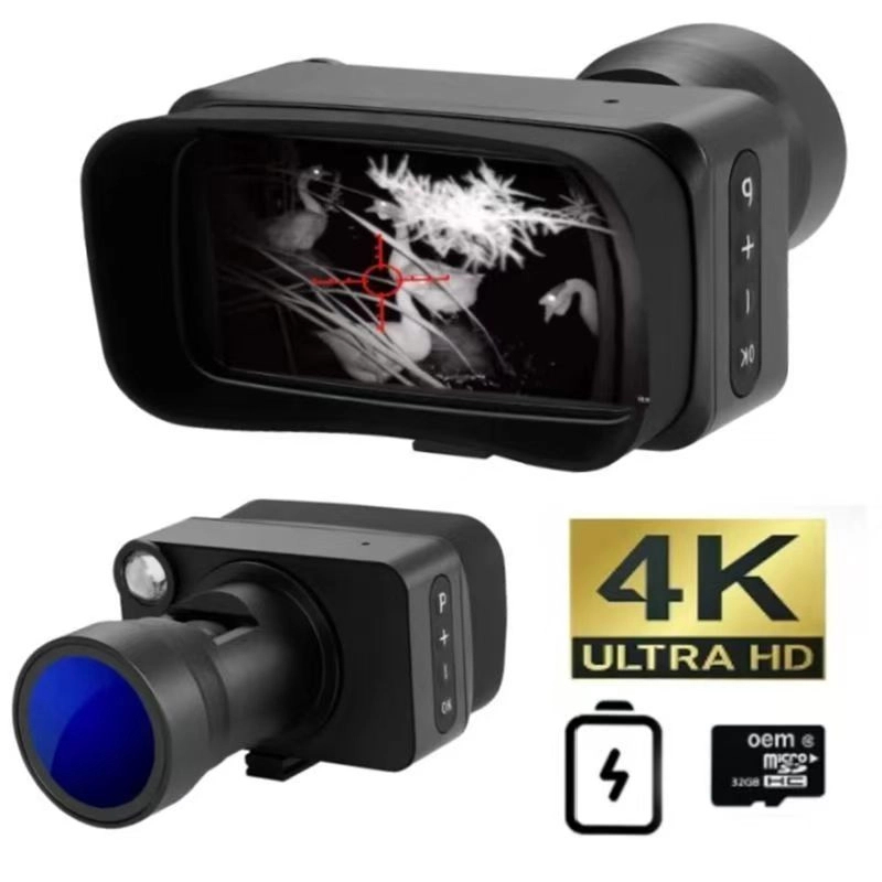 4K高清十字光标瞄准星瞄具全黑红外夜视仪户外拍照录像红外夜视仪