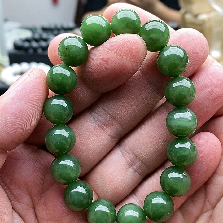 【闪购商品】未镶嵌手链和田玉碧玉12