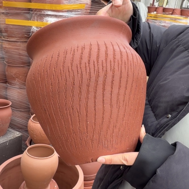 紫砂花盆口23高26宜兴紫砂