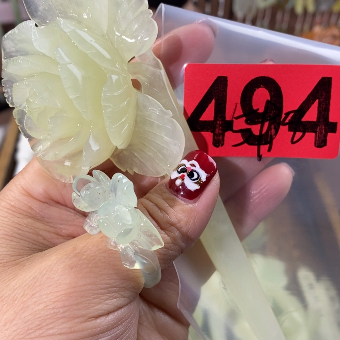 蛇纹石玉玉簪合金董***谢