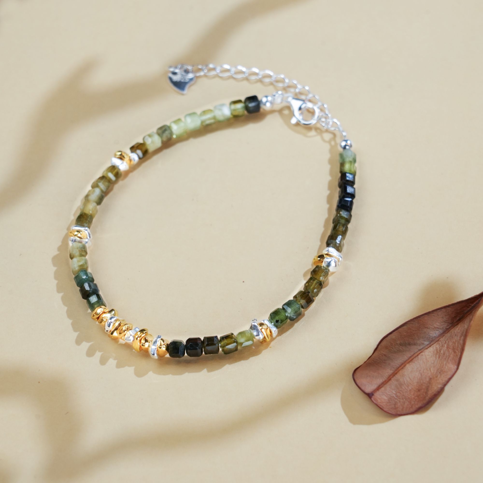 925银手链 制道珠宝金色竹林手链女款原创高级16+5cm（LB0003）