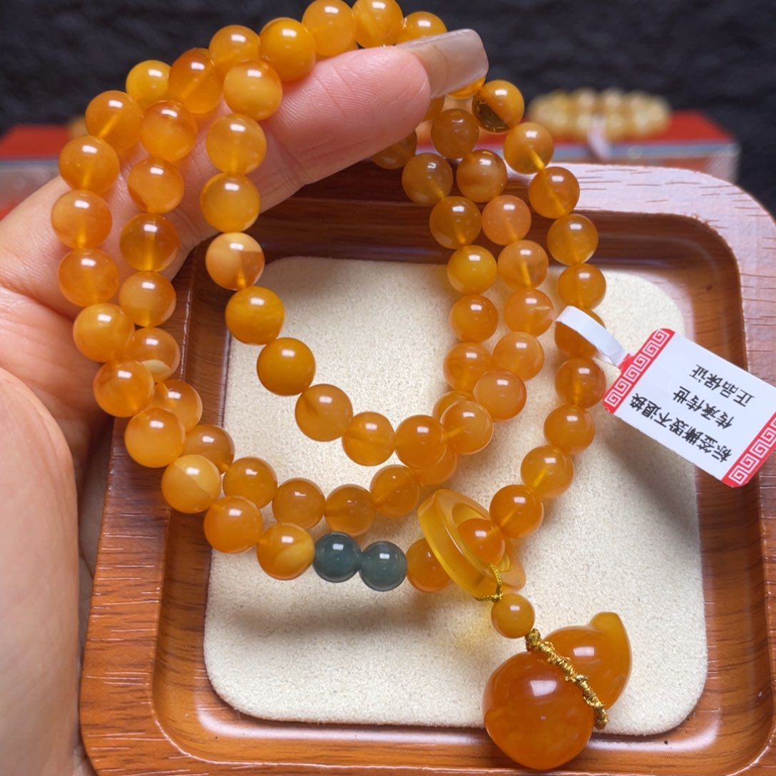 未镶嵌蜜蜡手链手串