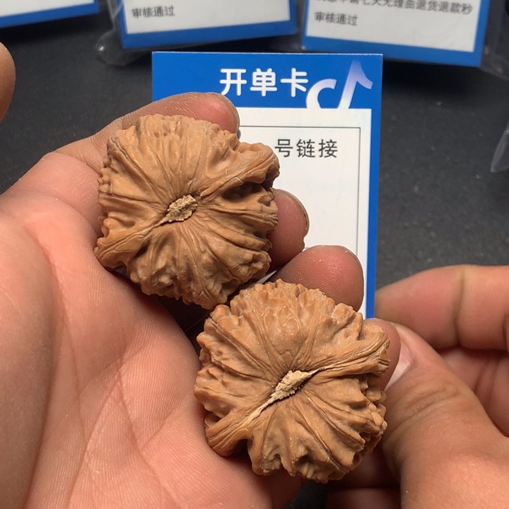 文玩核桃把件40白狮子78