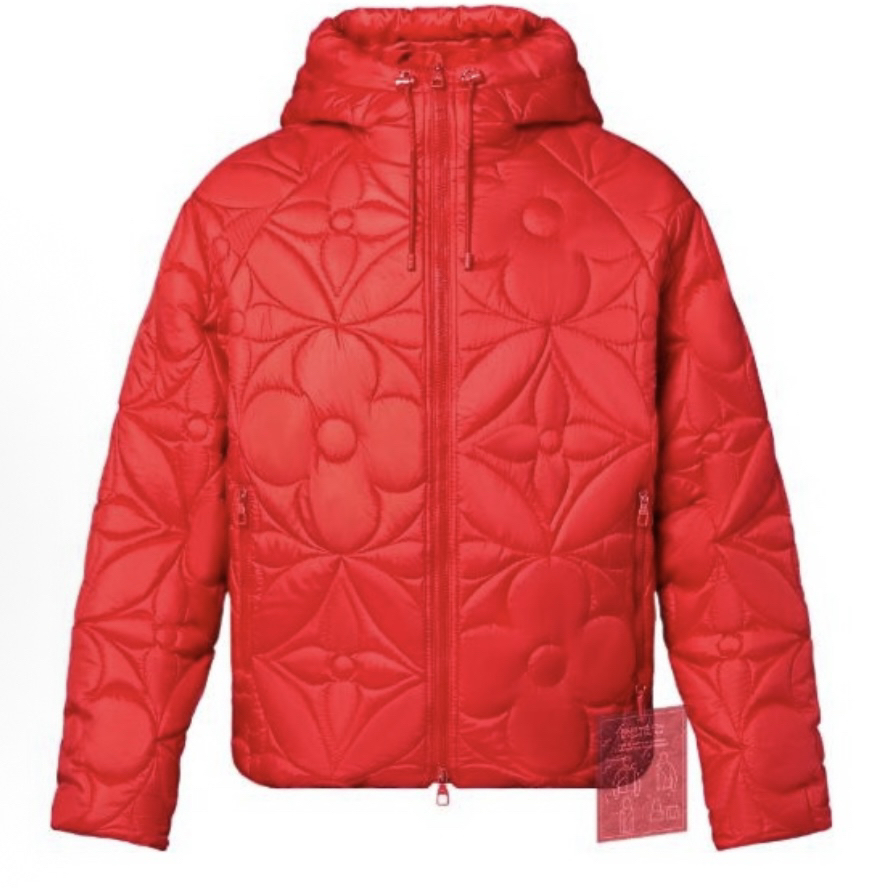 未使用 LouisVuitton/路易威登 红色花卉棉服 全码 md1554