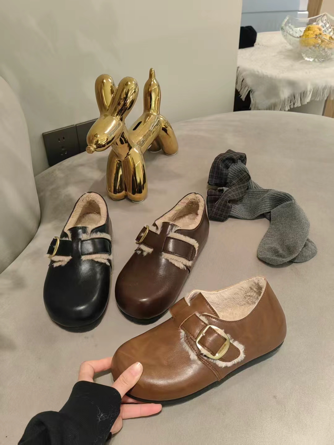 日式休闲风纯色潮流风韩版 棉鞋秋冬冬季雪地靴1177-05