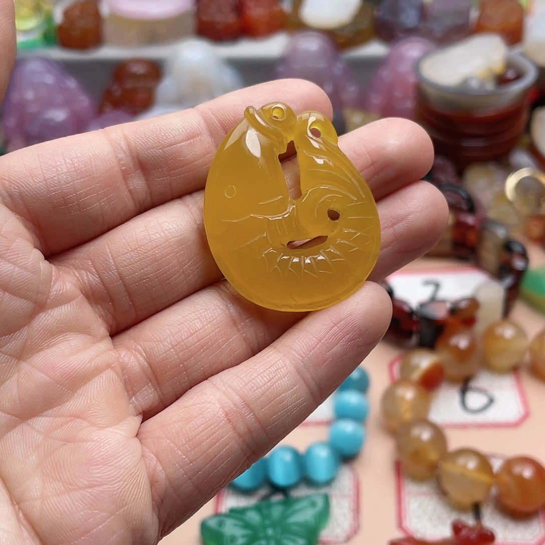 玛瑙/玉髓颈饰合金黑*灰